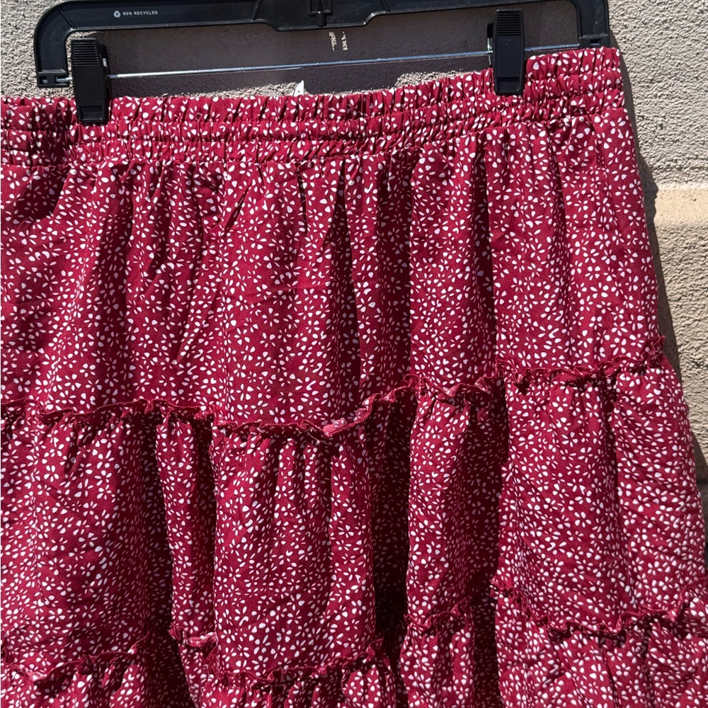 High Waist Ruffle Skirt Floral Print Skirt women’s size XL by Alelly NWT